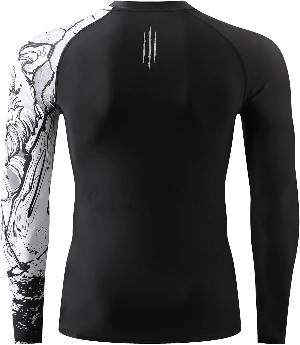 HUGE SPORTS Men's Swim Shirts Long Sleeve UPF 50  Rash Guard Sun Shirts UV Sun Protection