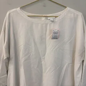J Jill White Button Back Long Sleeve Top Large