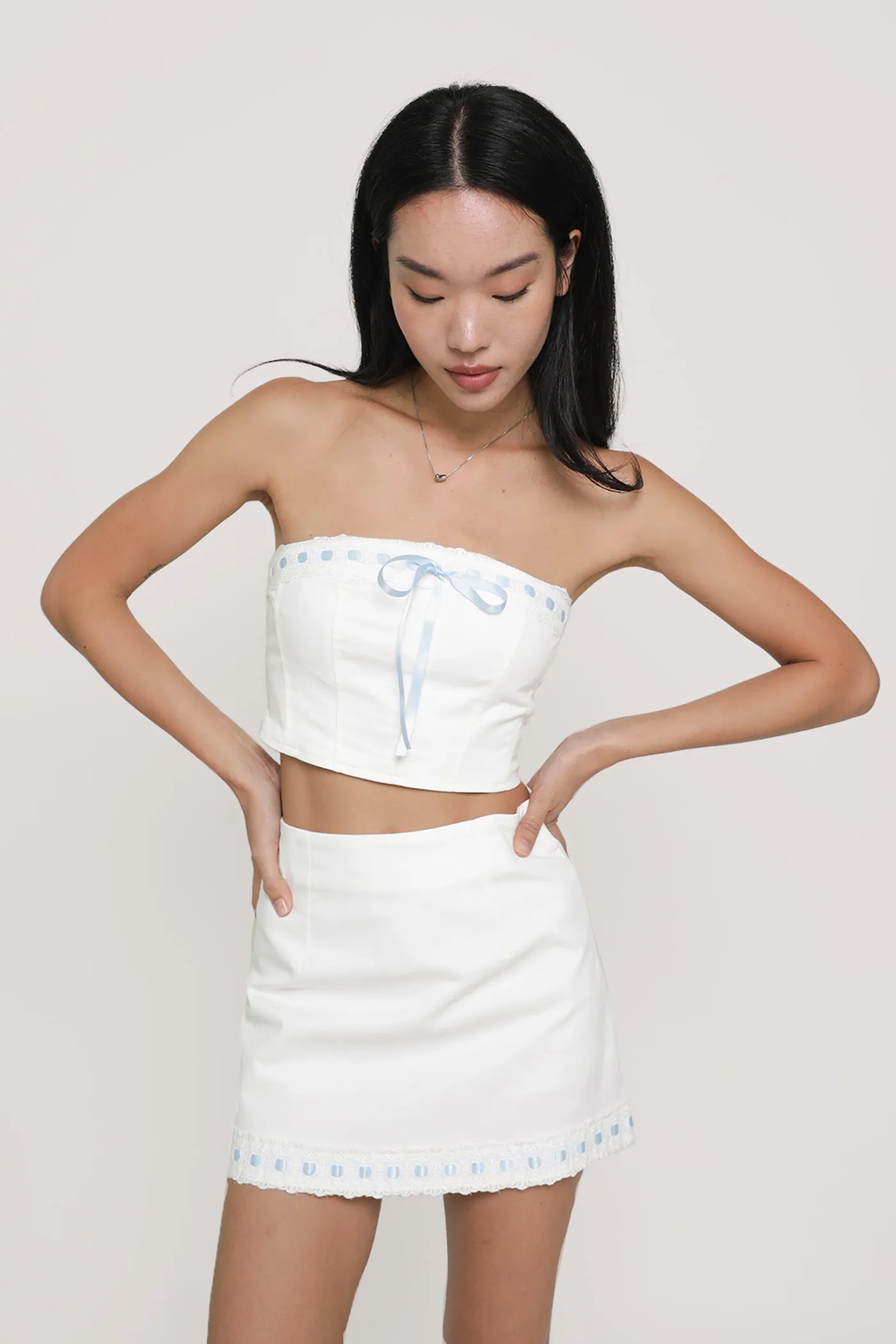 Jaylene Ribbon Embroidery Skorts