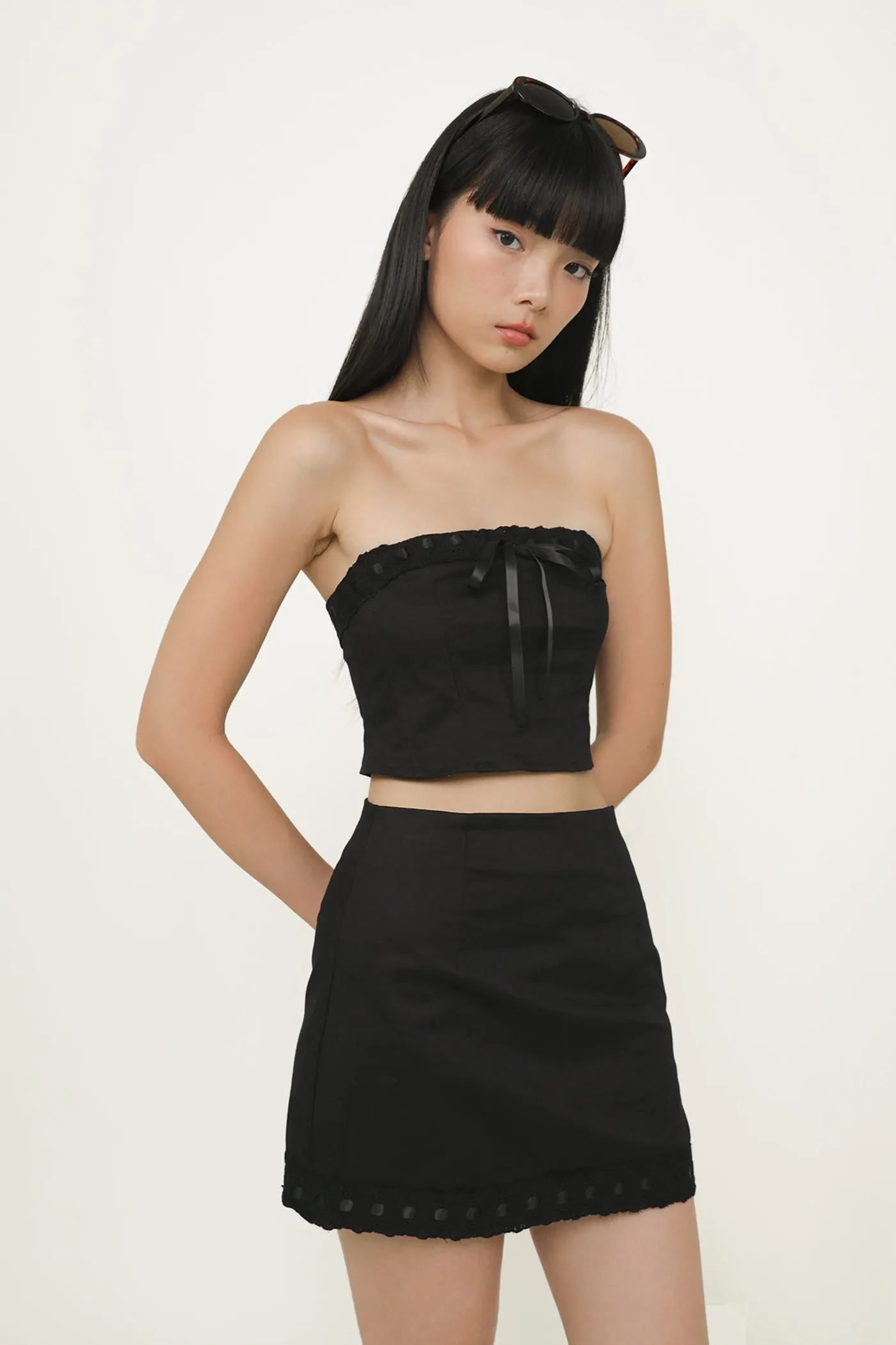 Jaylene Ribbon Embroidery Skorts