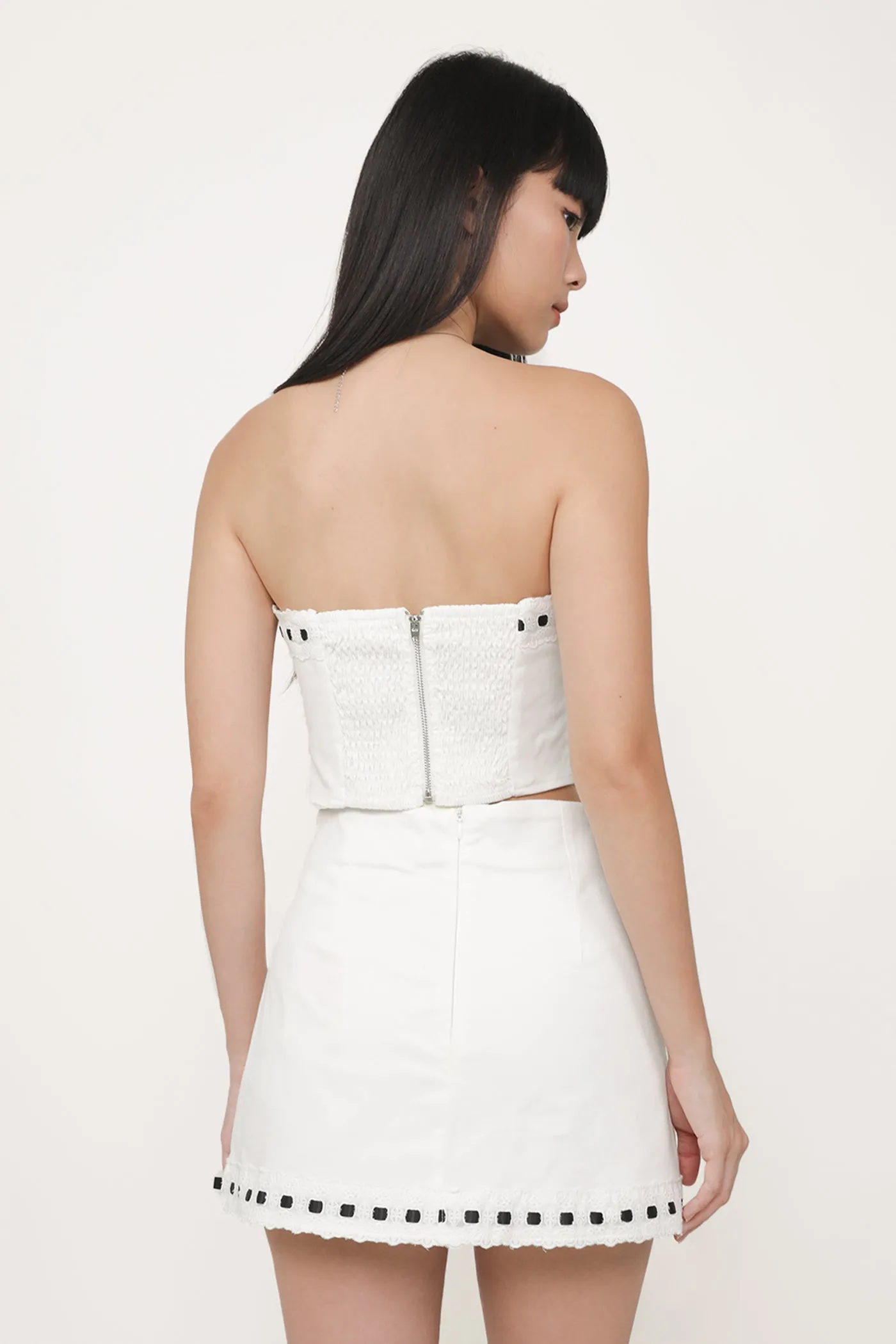 Jaylene Ribbon Embroidery Skorts