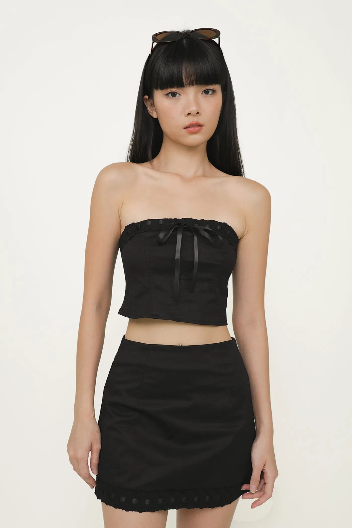 Jaylene Ribbon Embroidery Skorts