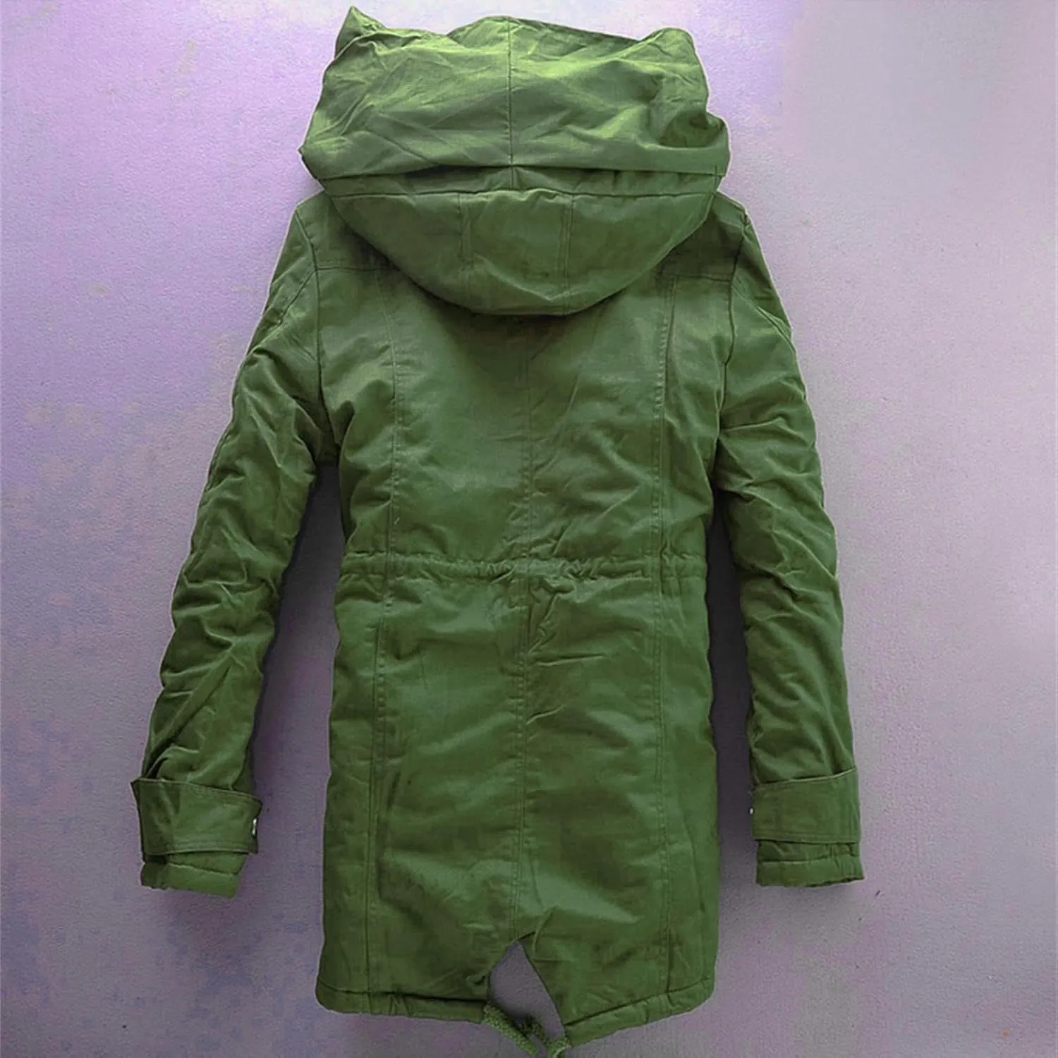 JEsilunmaMY Men's Winter Parka Warm Thick Windbreaker Plus Size Mid Length Windproof Outwear Casual Loose Cotton Padded Coat