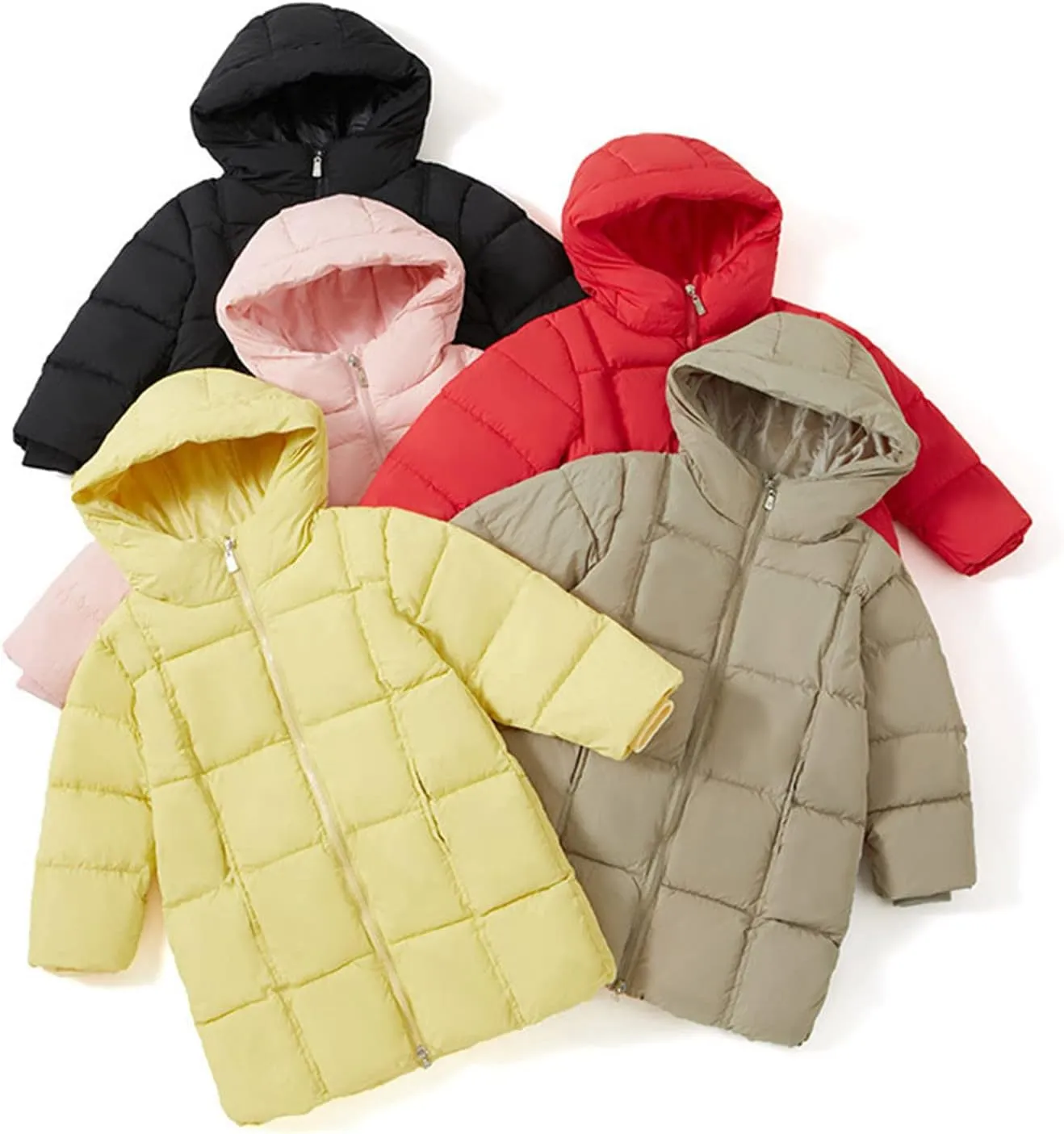 Kids Girls Boys Winter Warm Thick Solid Cotton Long Sleeve Padded Jacket Coat Clothes Toddler Baby Girl Sweaters
