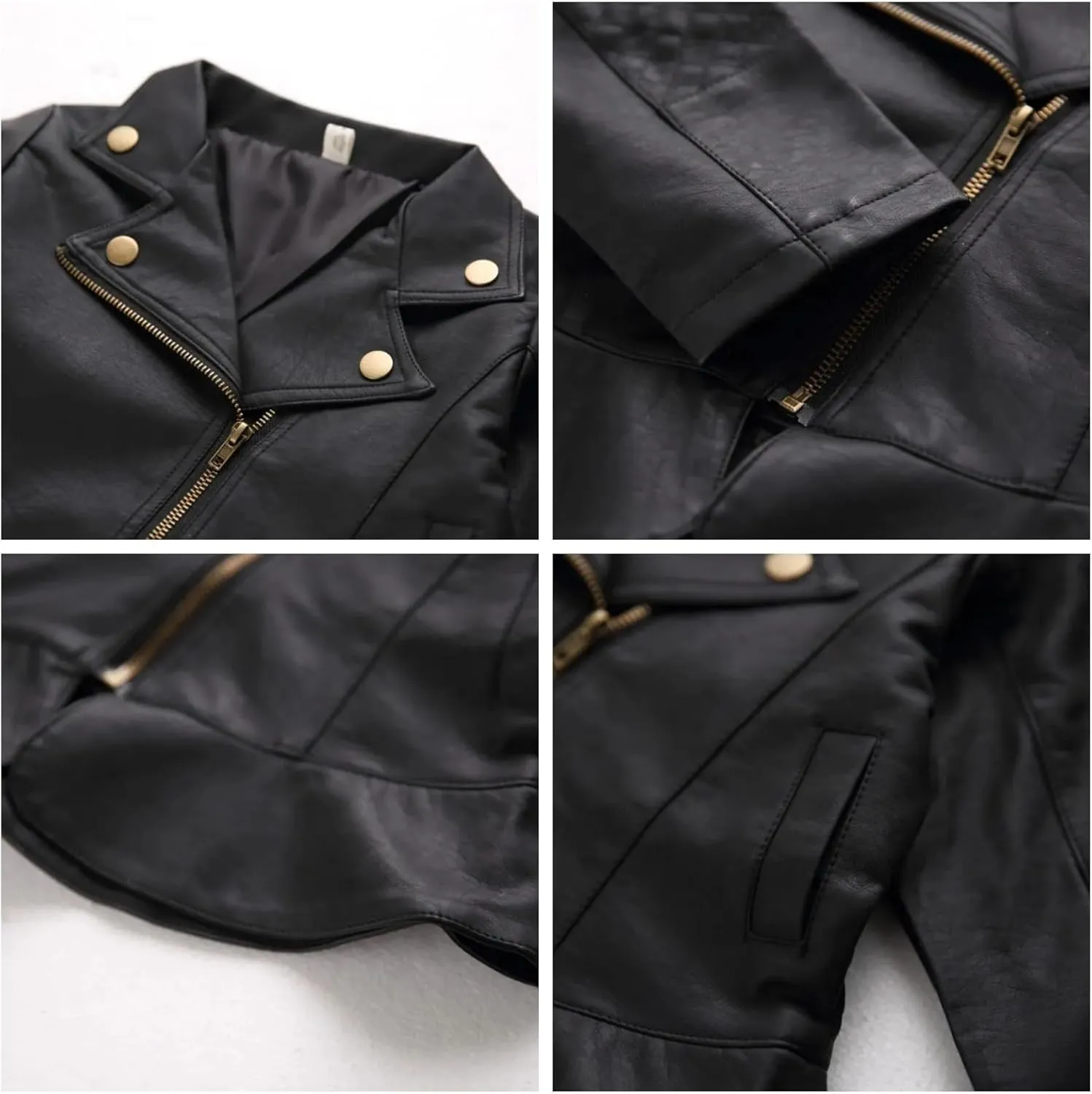 Kids Leather Zipper Outerwear Coat Short Jacket Coat For Boys Girls Lapel Jacket 3 To 6 Month Baby Girl Clothes