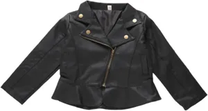 Kids Leather Zipper Outerwear Coat Short Jacket Coat For Boys Girls Lapel Jacket 3 To 6 Month Baby Girl Clothes
