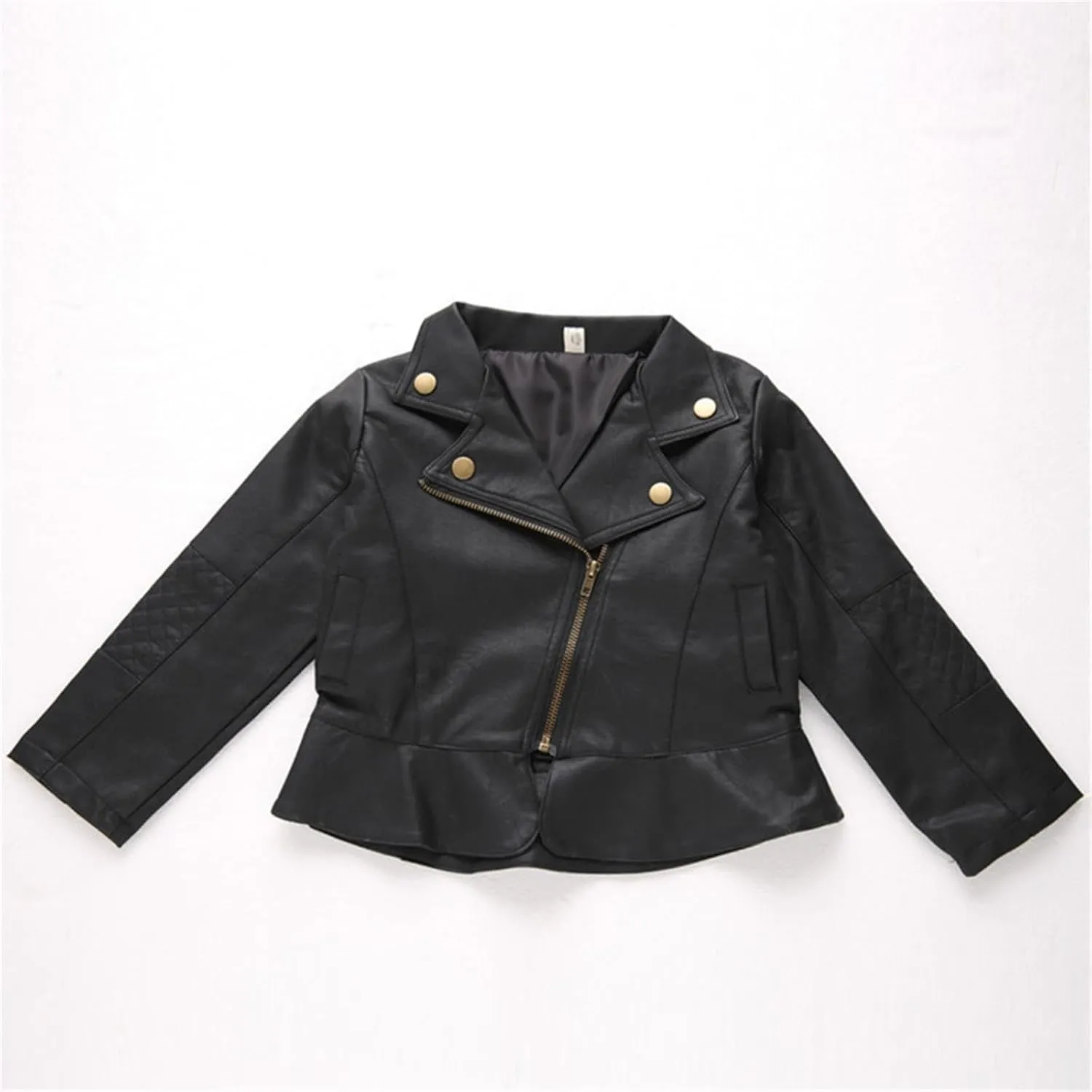 Kids Leather Zipper Outerwear Coat Short Jacket Coat For Boys Girls Lapel Jacket 3 To 6 Month Baby Girl Clothes