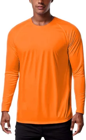 KINGFEN Men's UPF 50  Long Sleeve UV Sun Protection Shirts Quick Dry Athletic Shirts Hiking Fishing