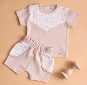 Leoking beige short set