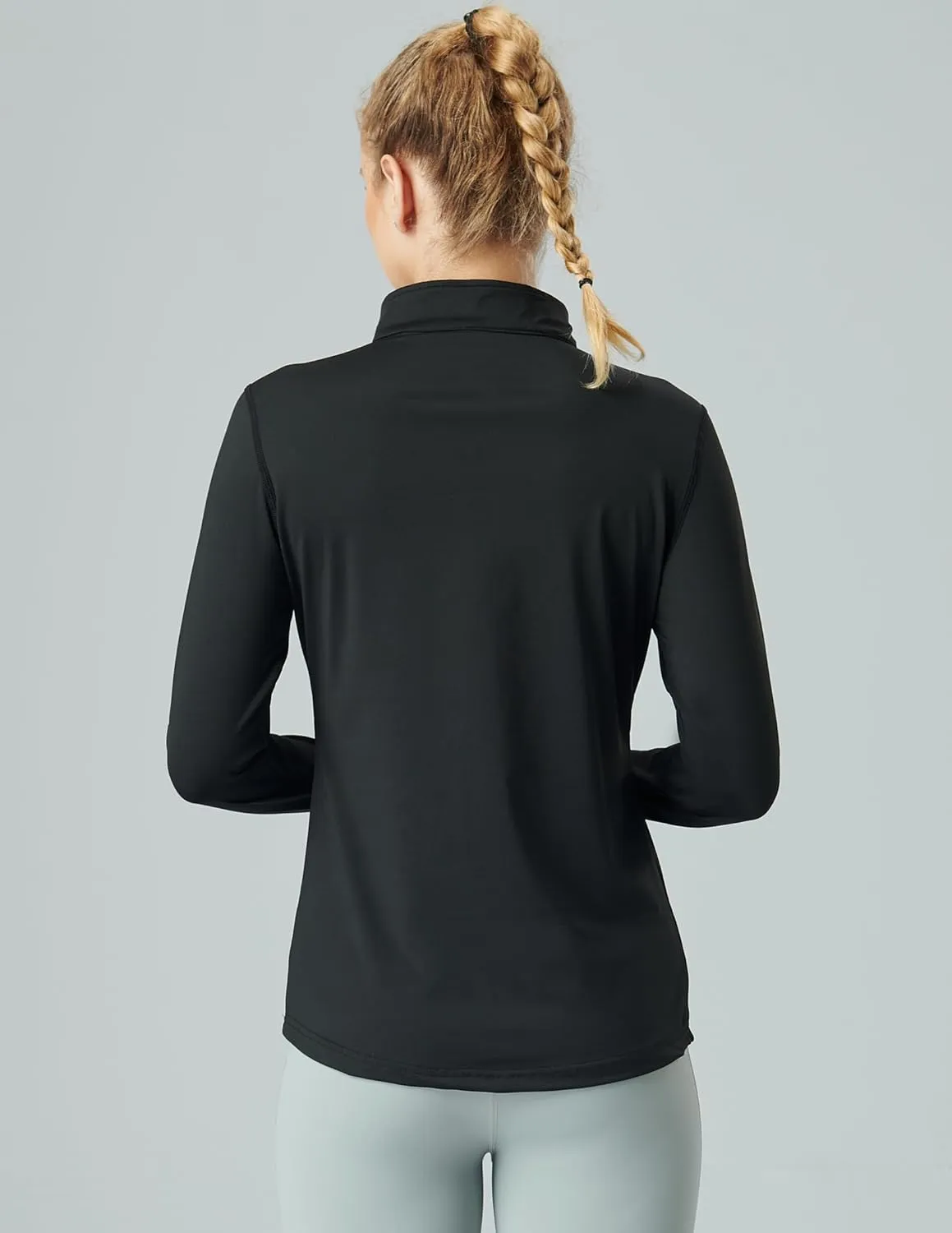 Liberty Imports 3 Pack: Women's Quick Dry Long Sleeve Quarter Zip Pullover Workout Shirts with Thumb Holes and Pocket