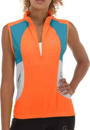 Little Donkey Andy Women's Half Zip Breathable Cycling Vests Reflective Sleeveless Jerseys Shirts Golf 4 Rear Pockets