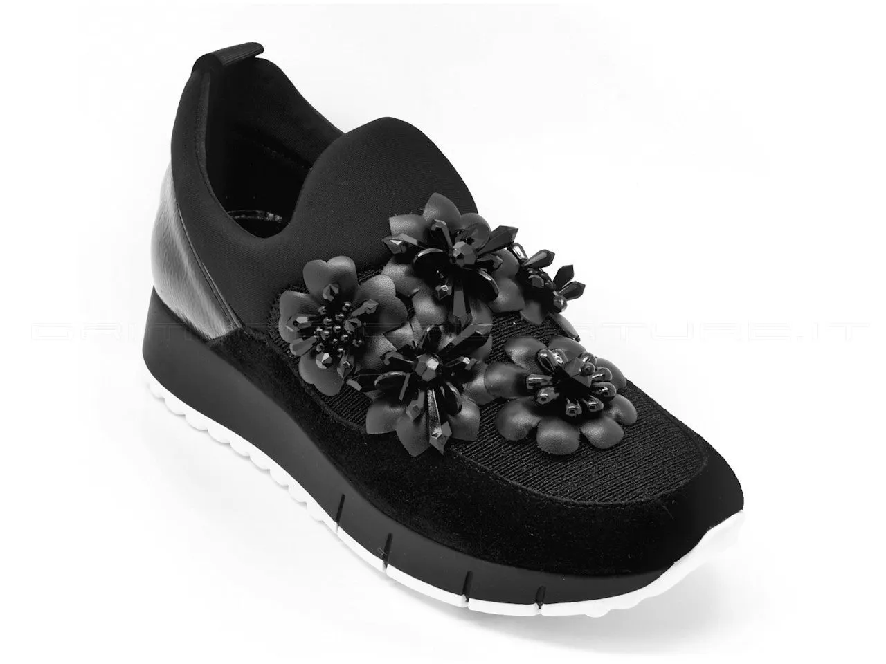 Liu Jo slip-on lurex con fiori applicati