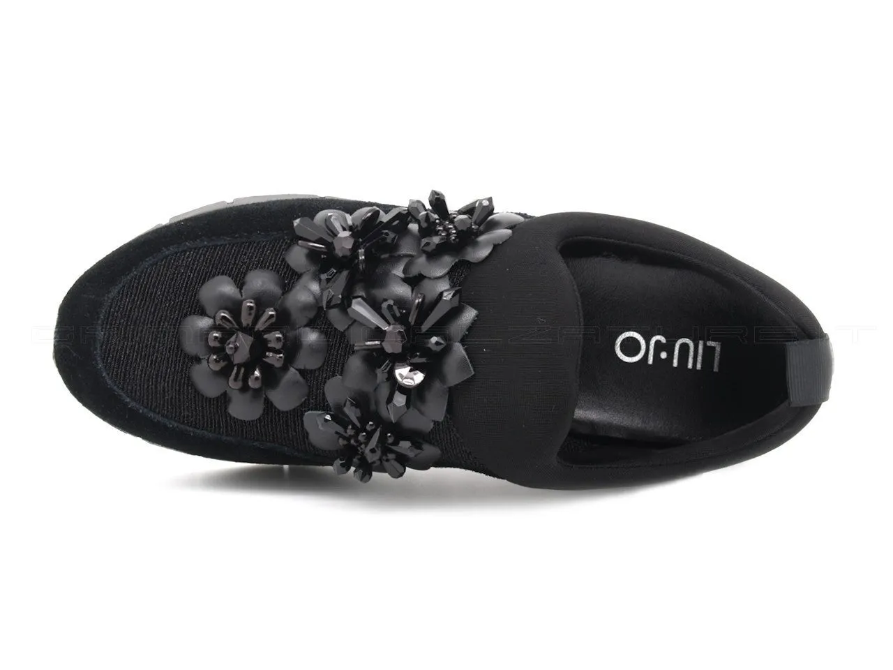 Liu Jo slip-on lurex con fiori applicati