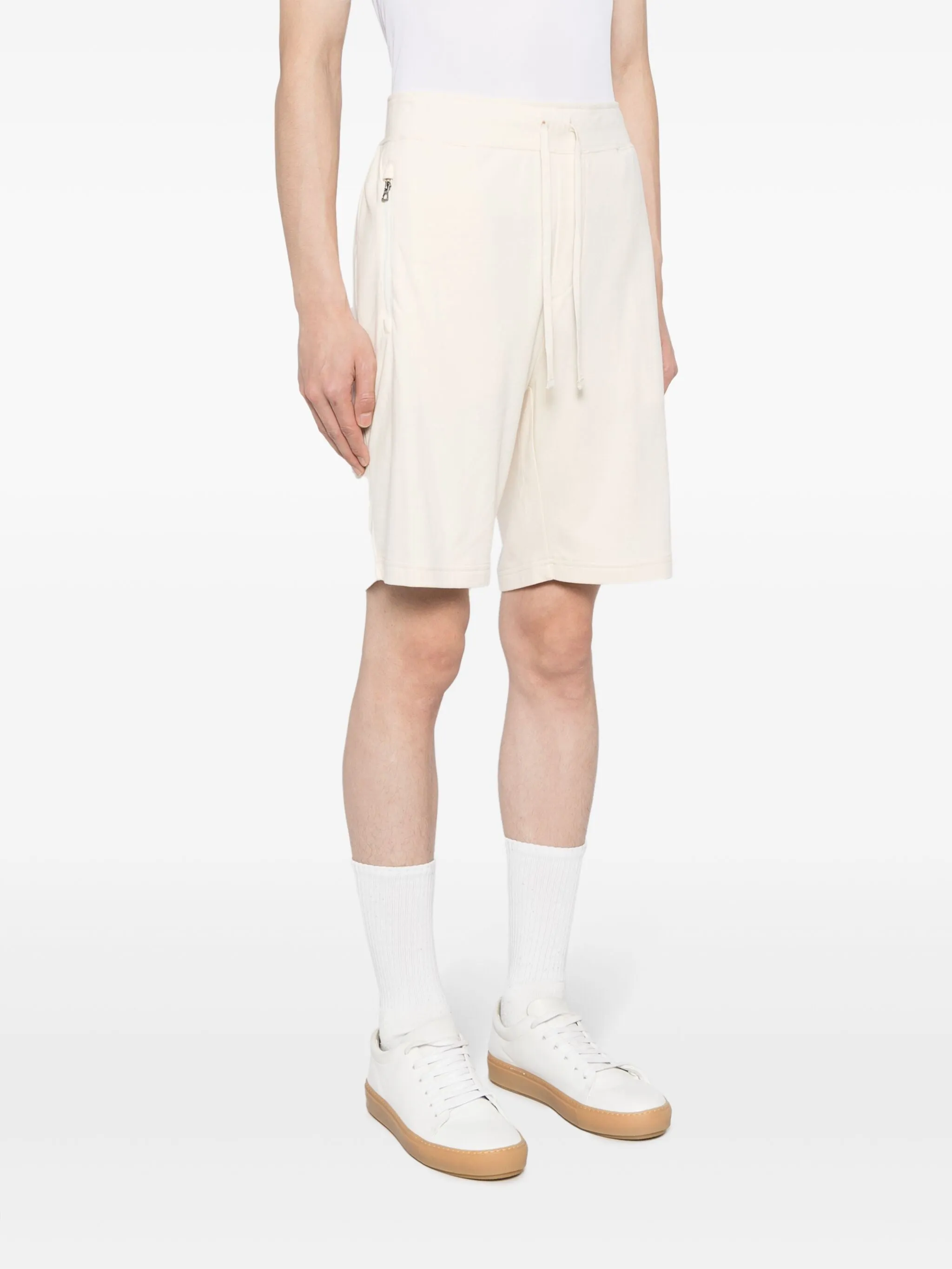 Logo-Embroidered Cotton Blend Track Shorts