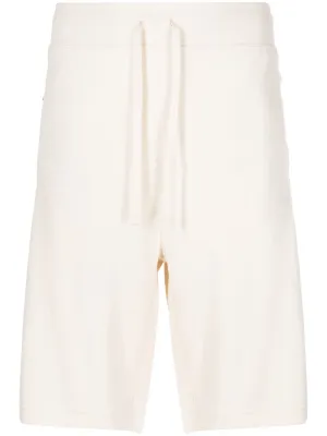 Logo-Embroidered Cotton Blend Track Shorts