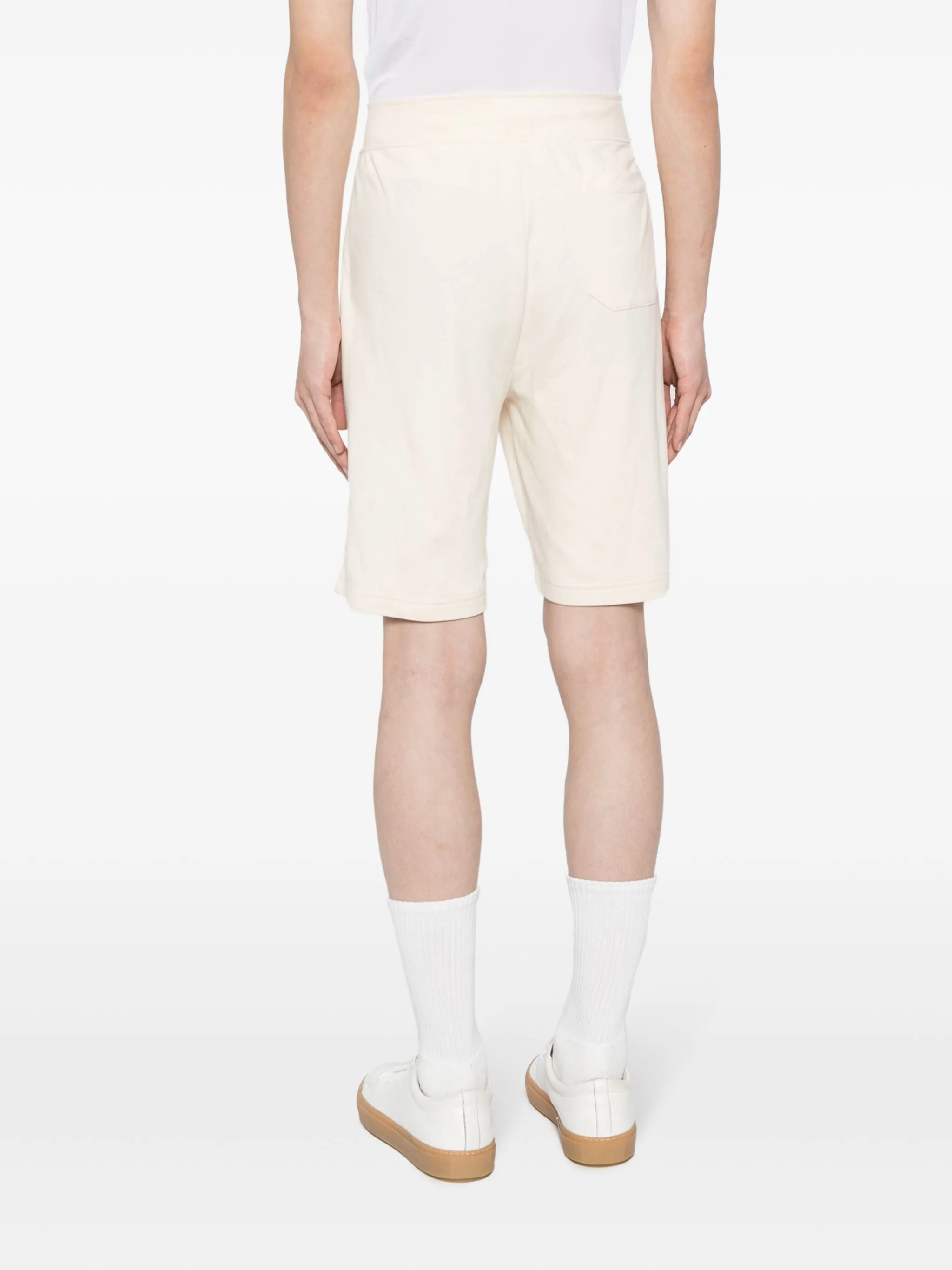Logo-Embroidered Cotton Blend Track Shorts