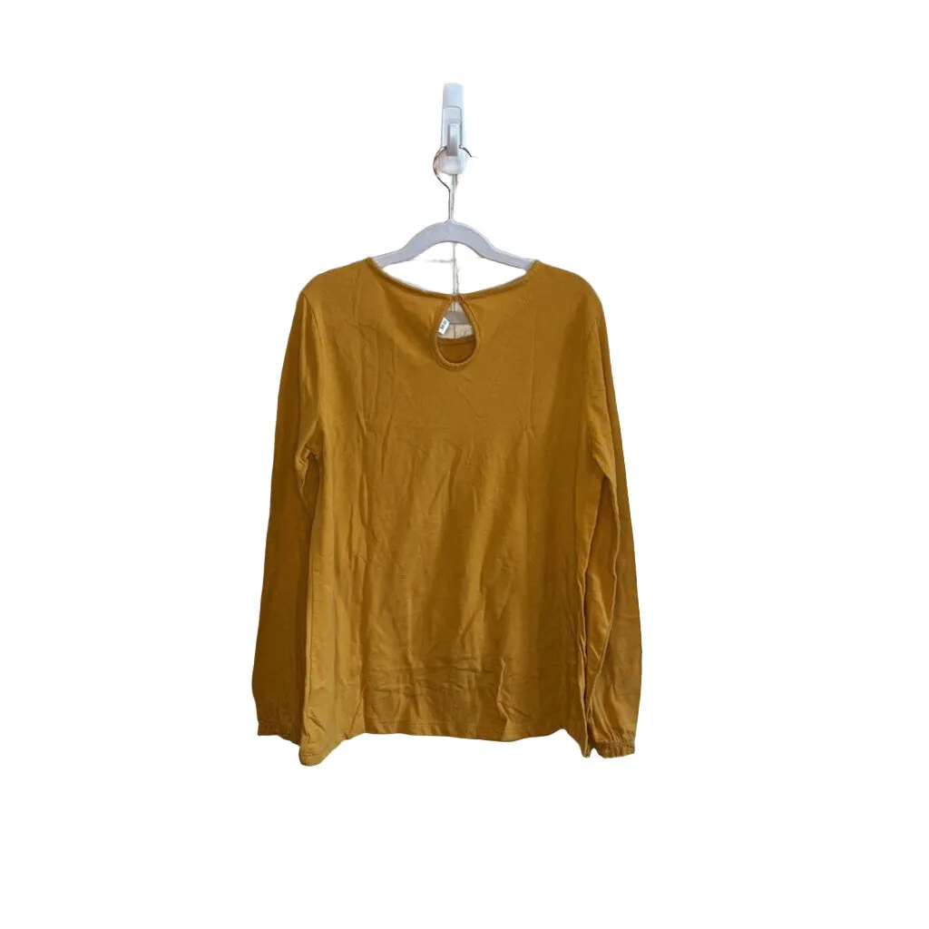 LS Cotton Shirt / Lace Overlay Top