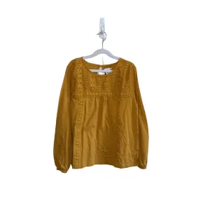 LS Cotton Shirt / Lace Overlay Top