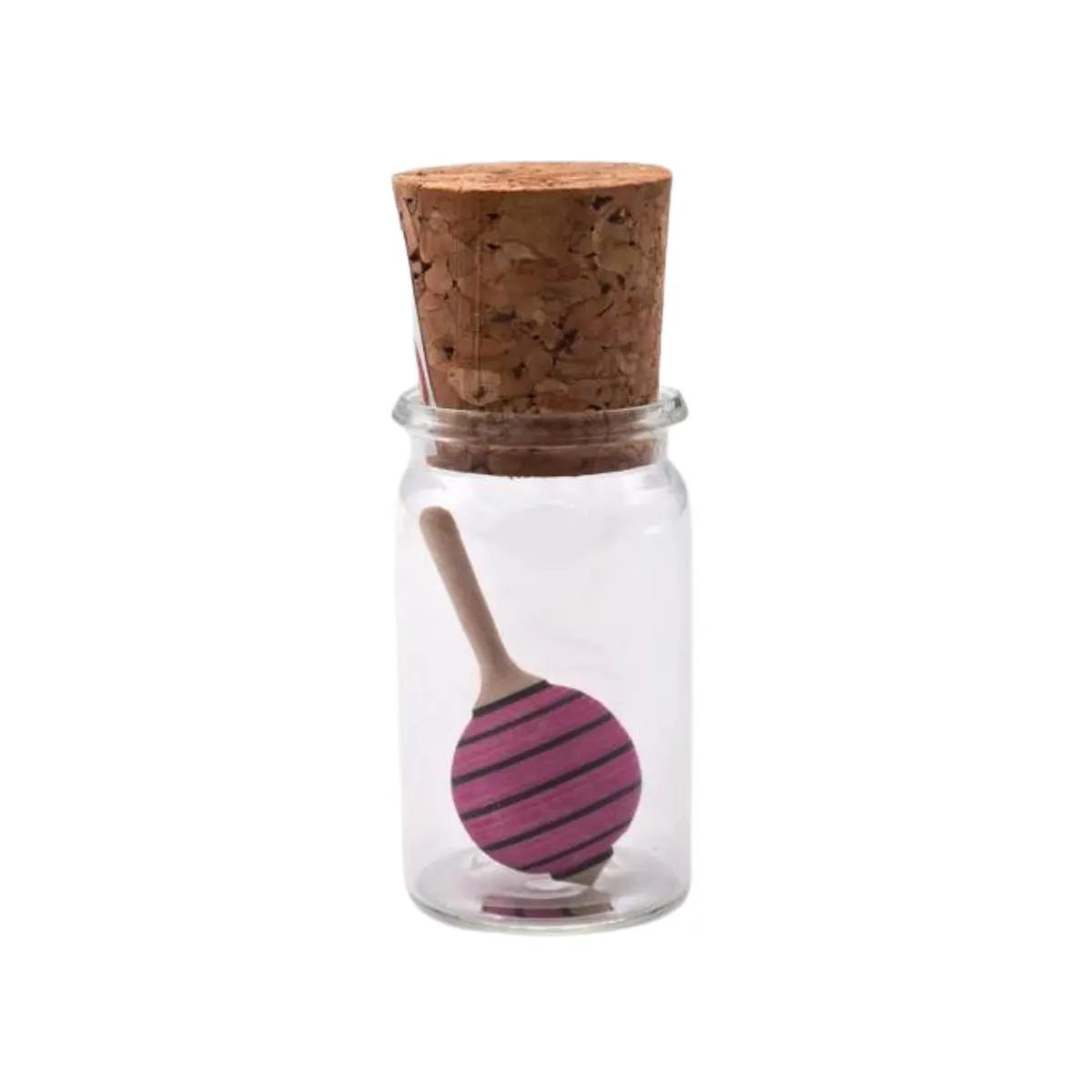 Mader Miniature Spinning Top in Glass Moonberry