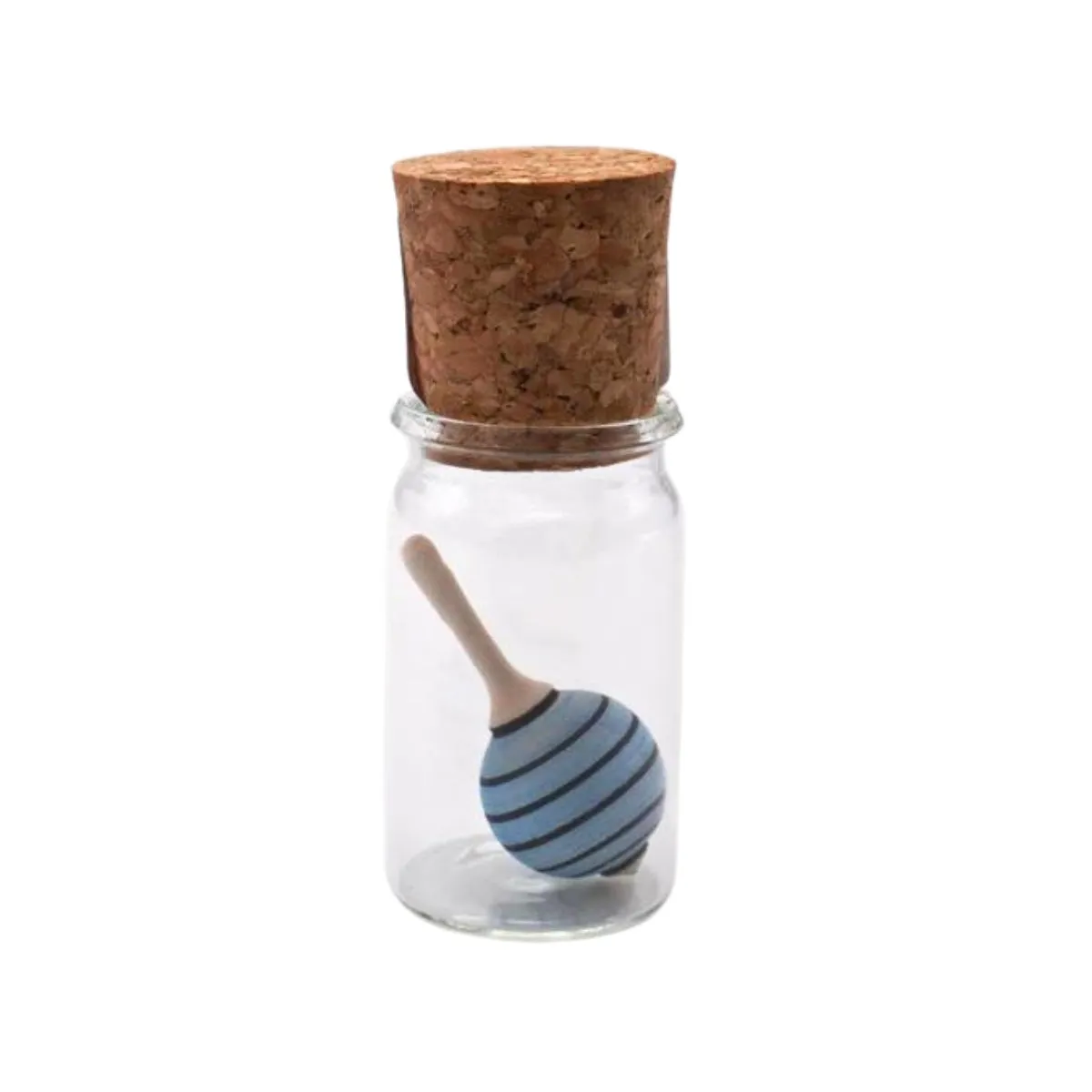 Mader Miniature Spinning Top in Glass Moonberry