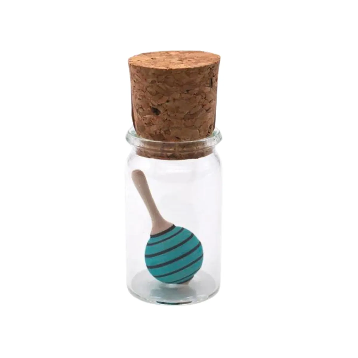 Mader Miniature Spinning Top in Glass Moonberry
