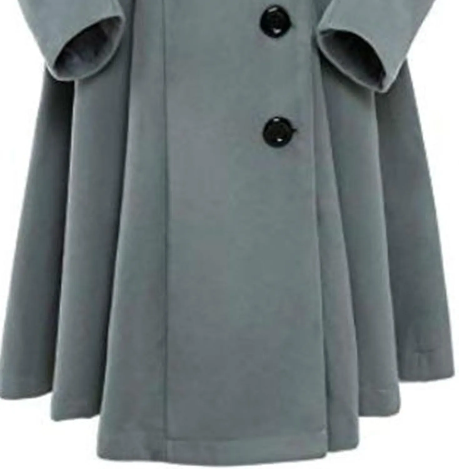 Maiyifu-GJ Womens Single Breasted Hooded Trench Coat Long Sleeve Wool Blend Dress Coats Fall Winter Mid Long Overcoat