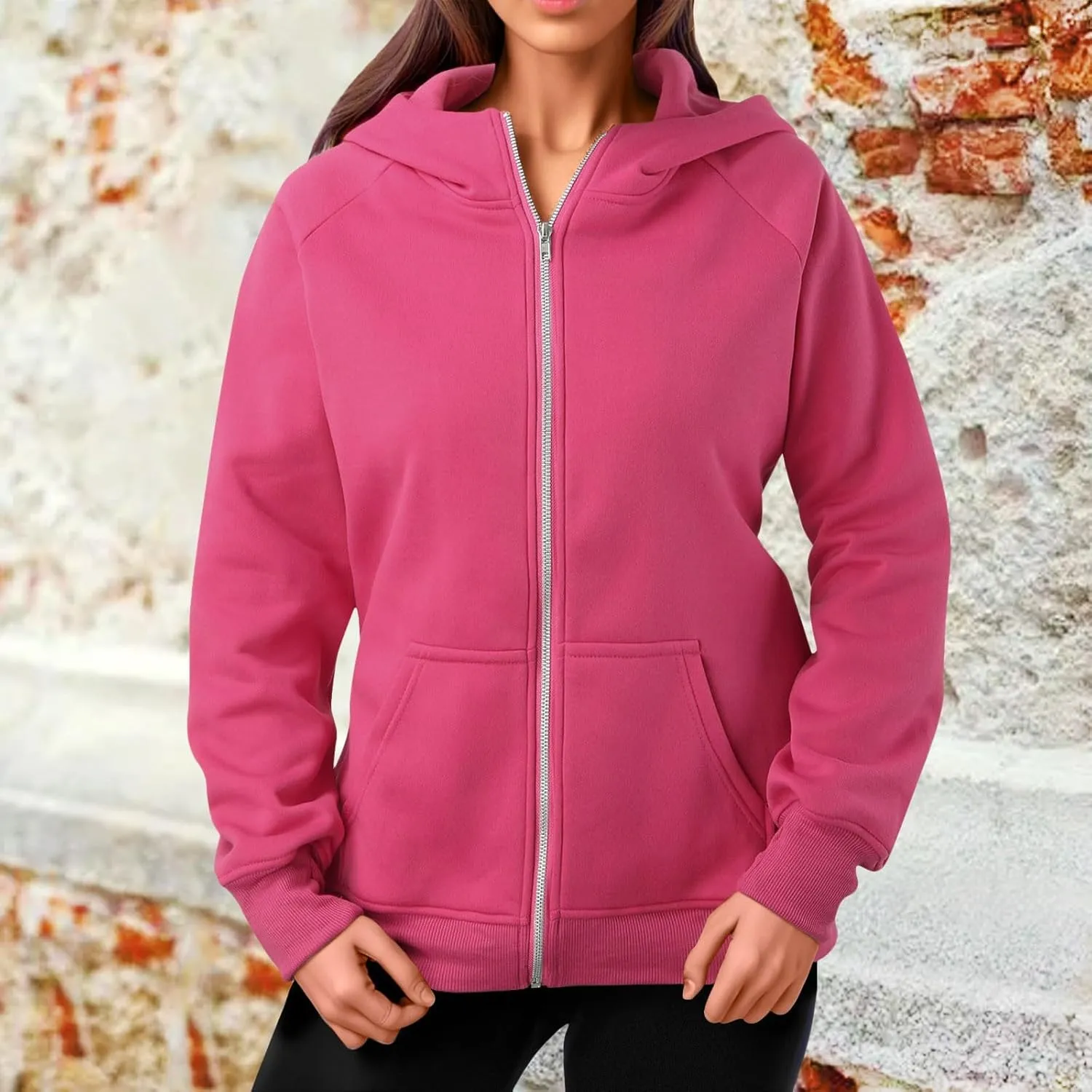 Masbird Sweatshirt for Women Half Zip Hoodie Sweatshirt Drawstring Athletic Trendy Tops with Front Pocket Long Sleeve Fall