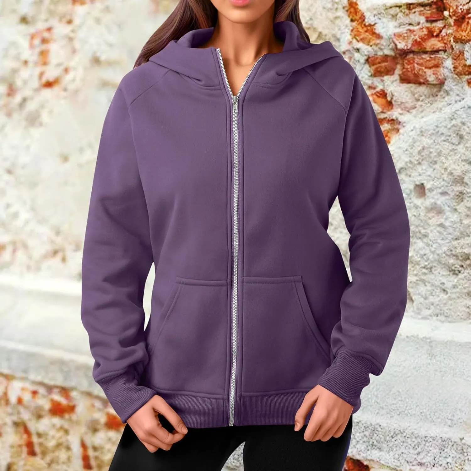 Masbird Sweatshirt for Women Half Zip Hoodie Sweatshirt Drawstring Athletic Trendy Tops with Front Pocket Long Sleeve Fall