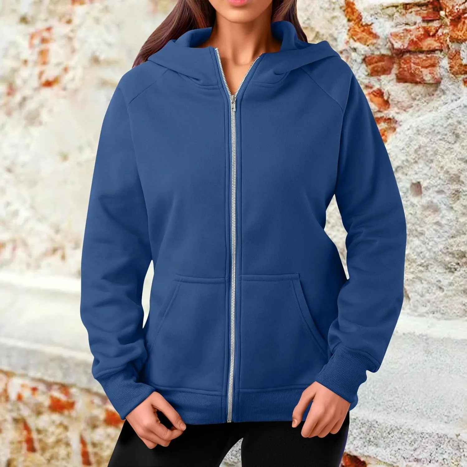 Masbird Sweatshirt for Women Half Zip Hoodie Sweatshirt Drawstring Athletic Trendy Tops with Front Pocket Long Sleeve Fall