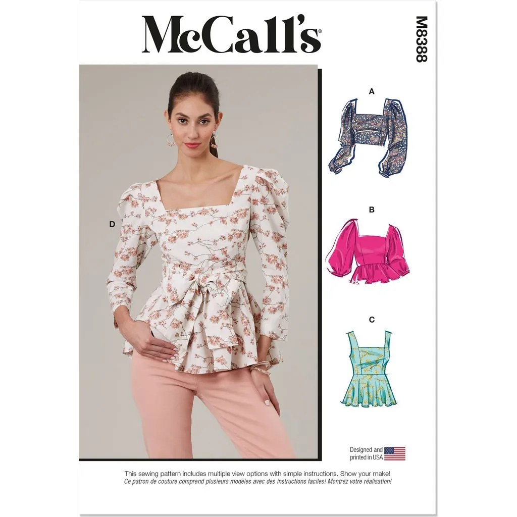 McCall's Pattern M8388 Misses' Tops