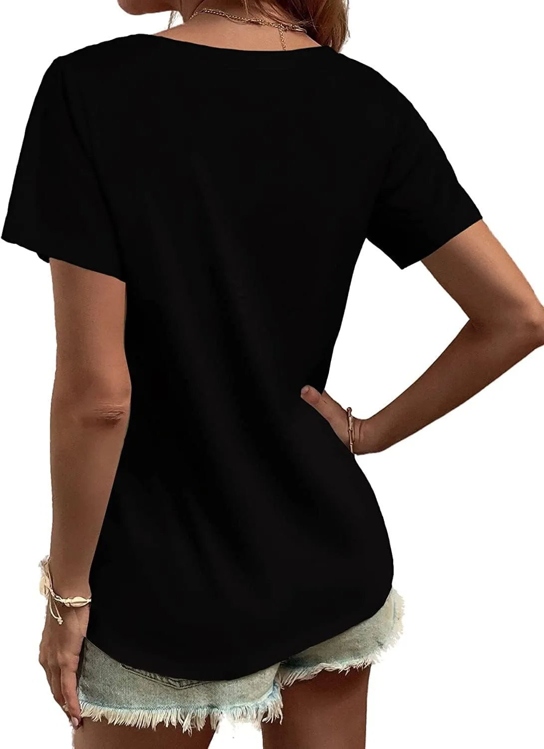 Melliflo Short Sleeve Mexican Tee Shirts for Women Floral Embroidered Loose Tops Ethnic Style Boho T-Shirts