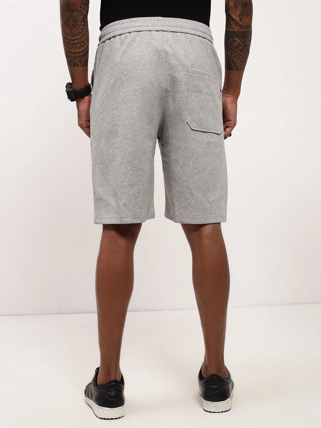 Men Grey Regular Fit Shorts