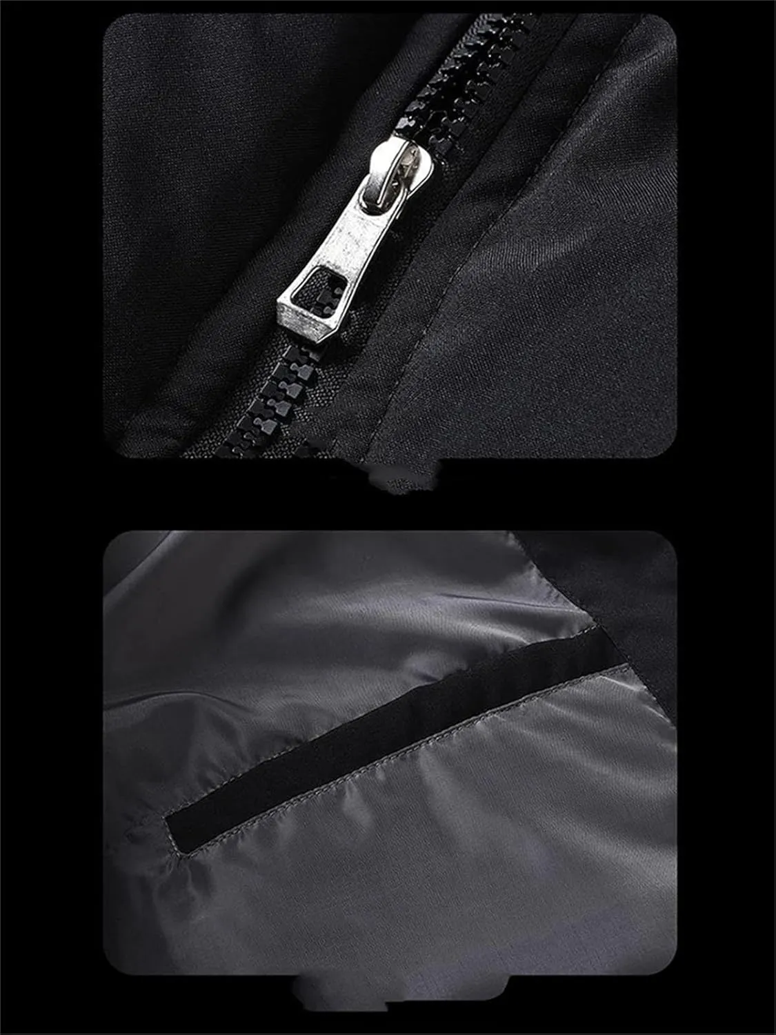 Men Stand Collar Solid Zipper Cotton-Padded Jacket Classic Outdoor Oversized Thick Parka Coat