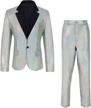 Men's 70s Outfit Disco Suit Shiny Party Outfit Sequin Costume