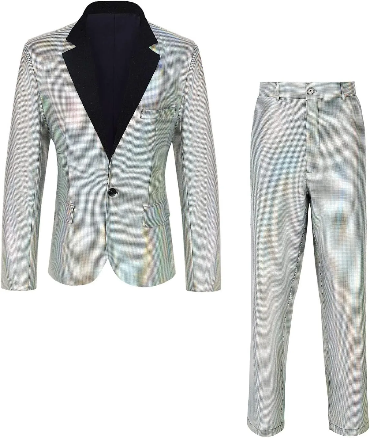 Men's 70s Outfit Disco Suit Shiny Party Outfit Sequin Costume