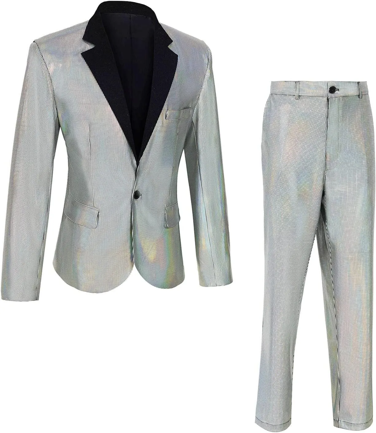 Men's 70s Outfit Disco Suit Shiny Party Outfit Sequin Costume