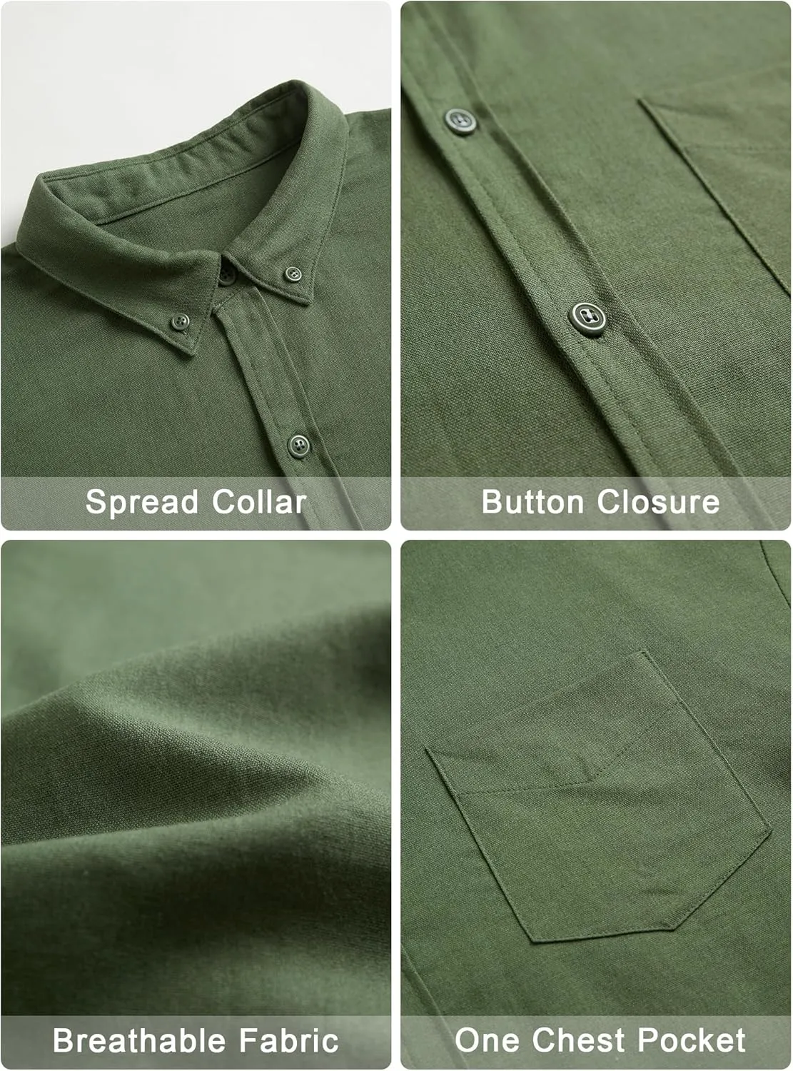 Men's Casual Linen Button Down Shirts Short Sleeve Dress Shirt Fashion Summer Clothes Beach Shirts