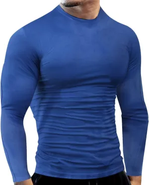 Men's Cool Dry Compression Shirts Long Sleeve Sports Baselayer T-Shirts Tops Gym Athletic Workout Bodybuilding Shirt