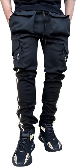 Mens Joggers with Pockets,Boy's Regular Fit Comfort Flex Jogging Pants Fashion Outdoor Pants Mens Cargo Work Pants