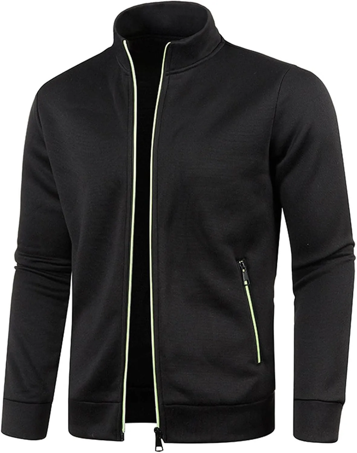 Men's Track Jackets Lightweight Full Zip Tops Casual Slim Fit Coat Workout Running Athletic Active Jacket With Pockets