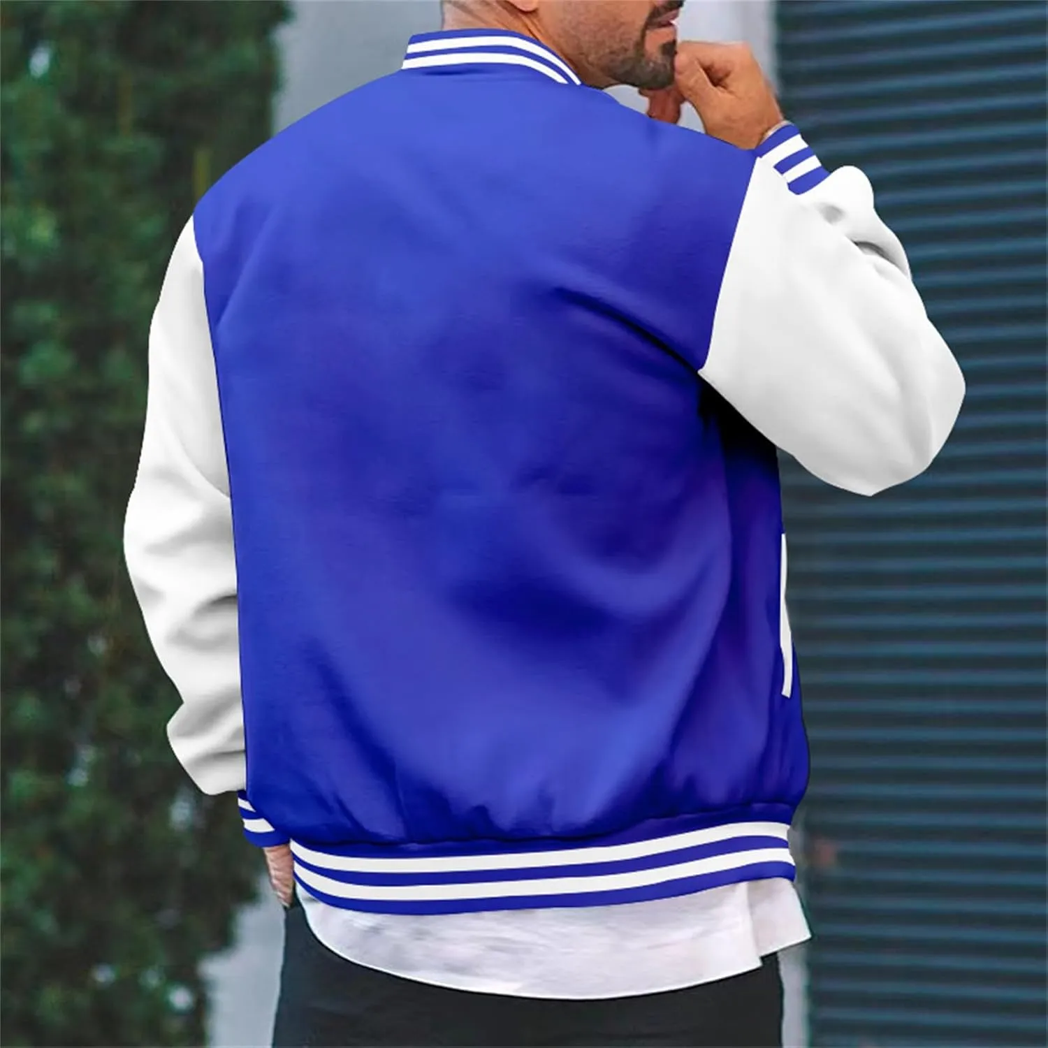 Mens Varsity Jackets Faux Leather Sleeve Letterman Baseball Jacket Bomber Coat Harajuku Vintage Tops