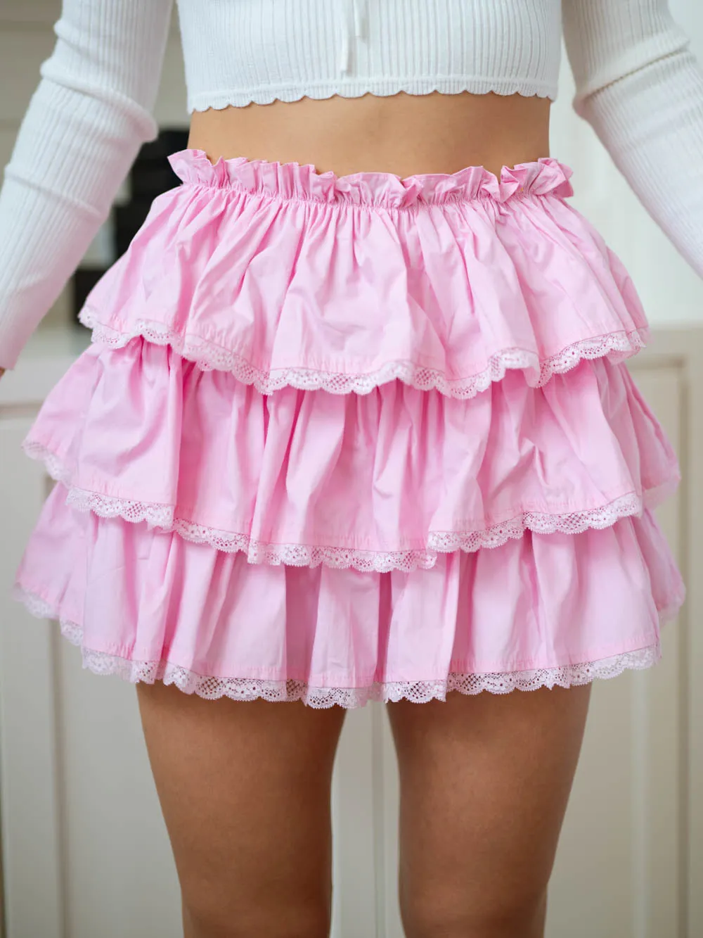 Mila Tiered Skort - Pink