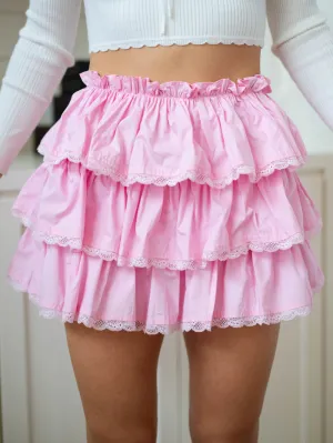 Mila Tiered Skort - Pink
