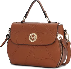 MKF Collection Satchel Bag for Womens, Vegan leather Crossbody Handbag Top-Handle Purse
