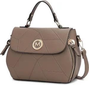 MKF Collection Satchel Bag for Womens, Vegan leather Crossbody Handbag Top-Handle Purse