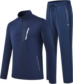 MoFiz Men's Tracksuits Set Long Sleeve Causal Full Zip Running Sports Sweatsuit For Men 2 Piece Outfits