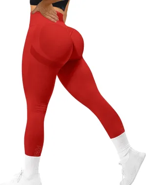 MOHUACHI Women Scrunch Butt Lifting Leggings for Women Seamless High Waisted Workout Yoga Pants Gym Booty Tights
