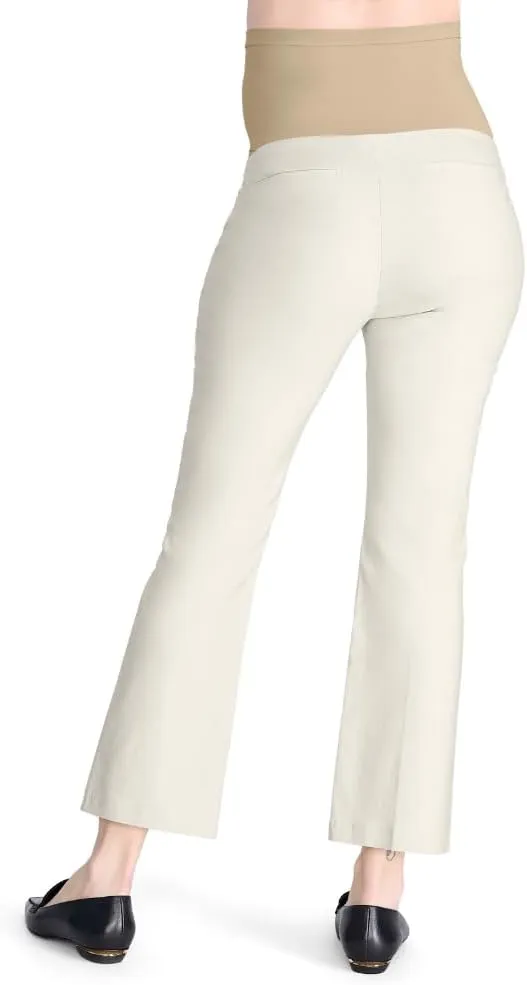Motherhood Maternity Women's Super Stretch Secret Fit Over The Belly Ankle Straight Leg Pregnancy Dress Pants for Work