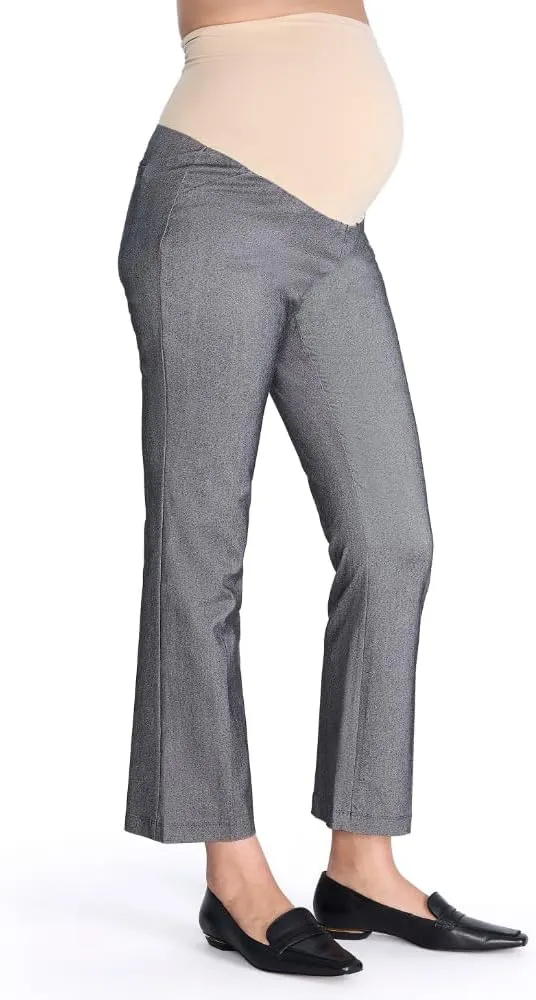 Motherhood Maternity Women's Super Stretch Secret Fit Over The Belly Ankle Straight Leg Pregnancy Dress Pants for Work