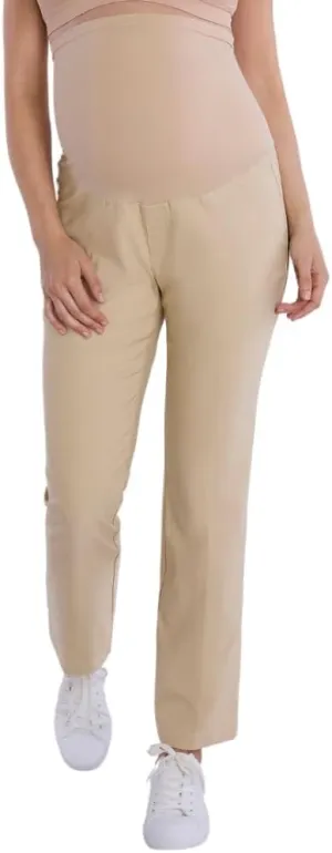 Motherhood Maternity Women's Super Stretch Secret Fit Over The Belly Ankle Straight Leg Pregnancy Dress Pants for Work